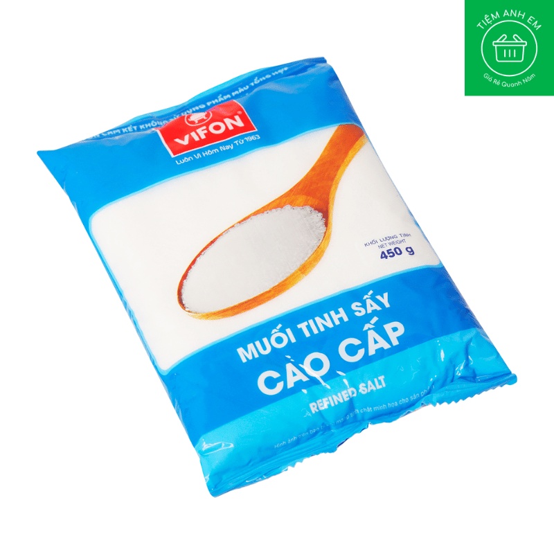 Muối Tinh Sấy/I-Ốt Cao Cấp VIFON gói 450g