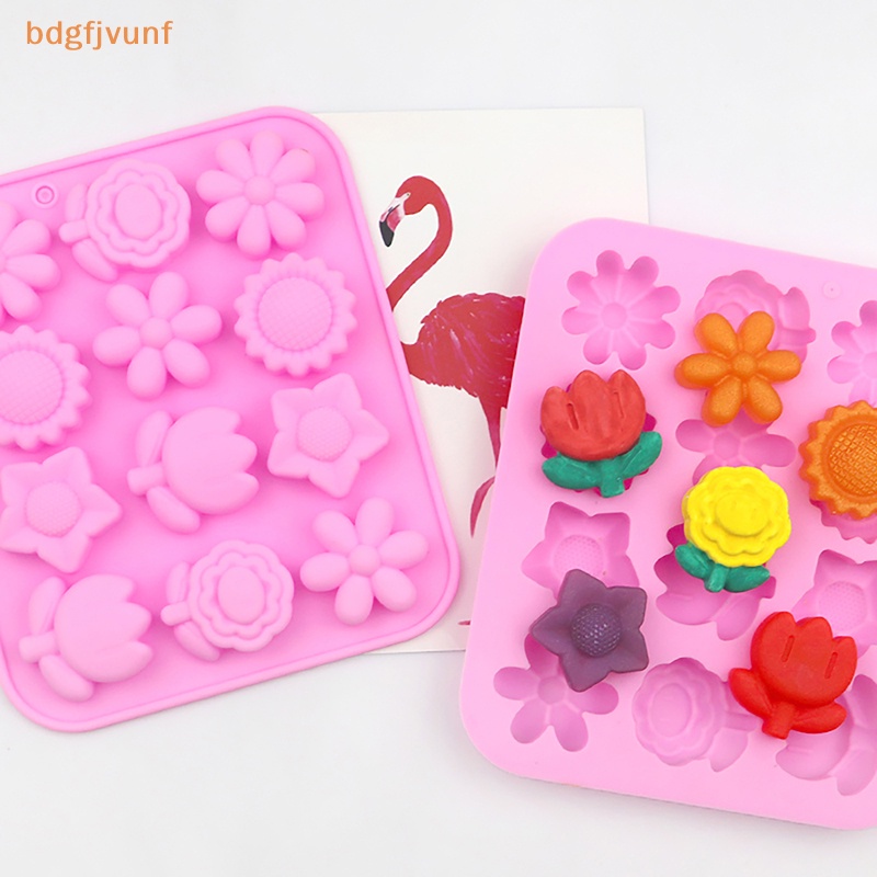 Khuôn Silicon Làm Đá / chocolate / Bánh muffin / Xà Phòng handmade Hình Hoa Hồng vn