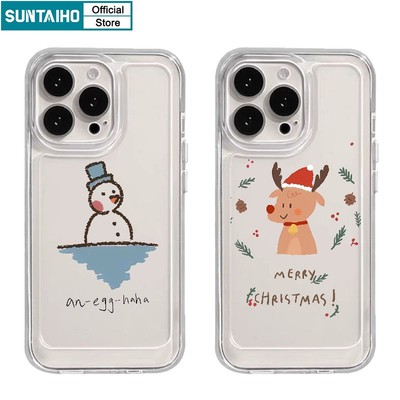 Suntaiho Ốp Điện Thoại tpu Mềm Chống Sốc Họa Tiết Giáng Sinh Cho iphone 15 14 12 13 11 pro max ip 7 8 plus iphon x xs xr xs max