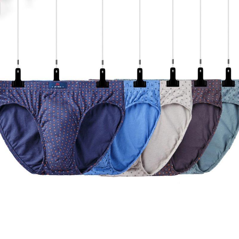 Ecmln Quần Lót cotton Thoáng Khí Họa Tiết Chấm Bi size xl-5xl Cho Nam