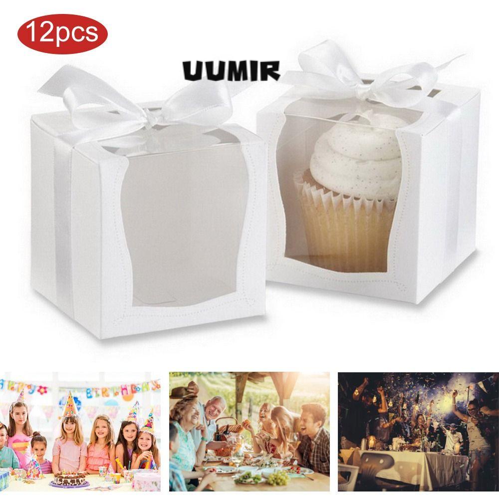 UUMIR Set 12 Hộp Đựng Bánh cupcake Có Thể Tháo Rời Tiện Dụng