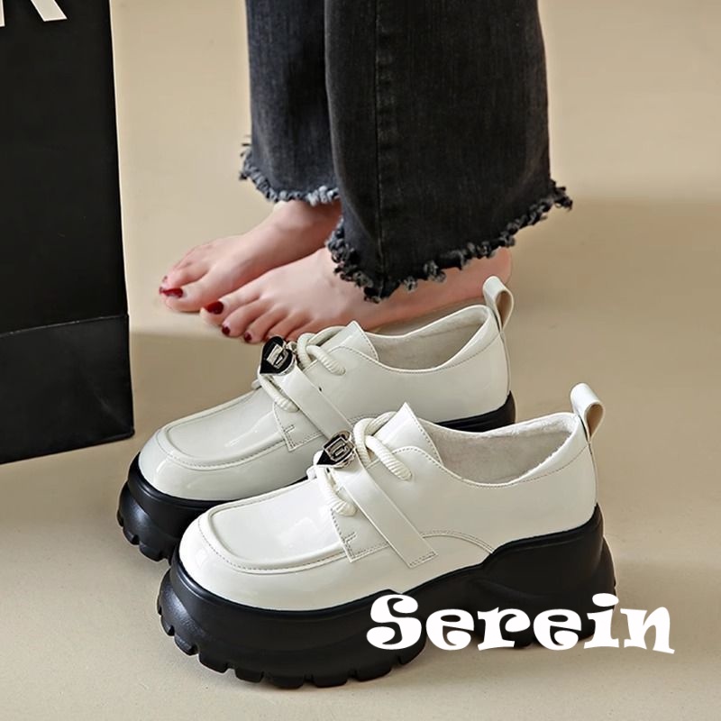 Serein  giày búp bê Mary Jane Lolita Đế da mềm đế êm thời trang Bền chặt Trẻ trung Tự tin Tiện dụng Điểm nhấn FLF23B0SA5 47Z231122