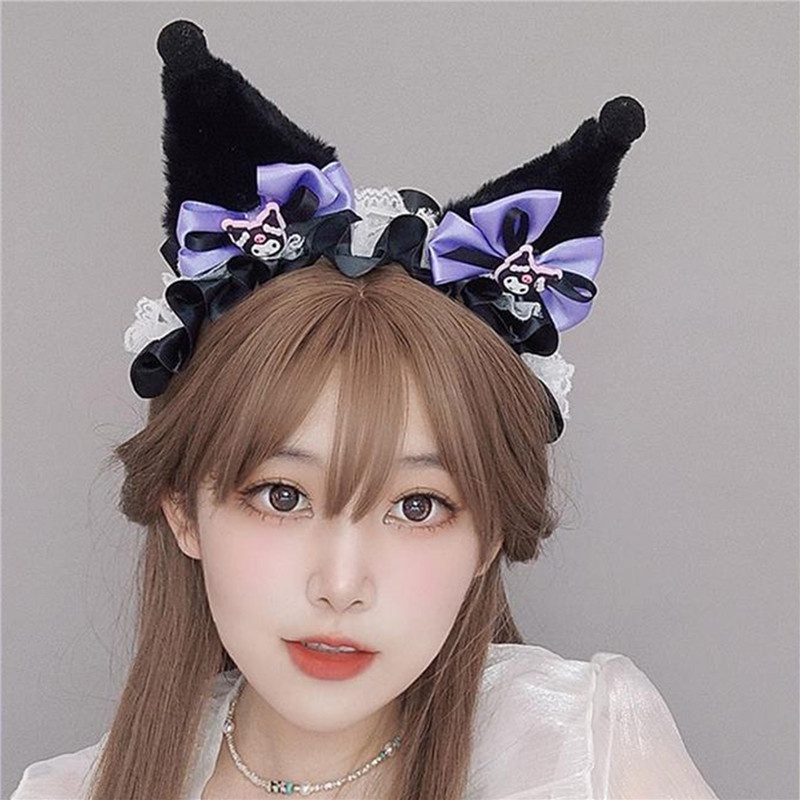 Băng Đô Tai Mèo Bông Dễ Thương Cho Bé Gái