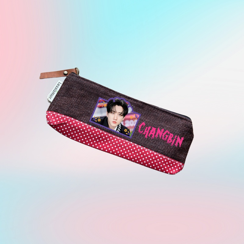 Hộp Bút Sức Chứa Lớn In Hình Truyện Tranh stray kids chang-Inang chan han Cho Học Sinh