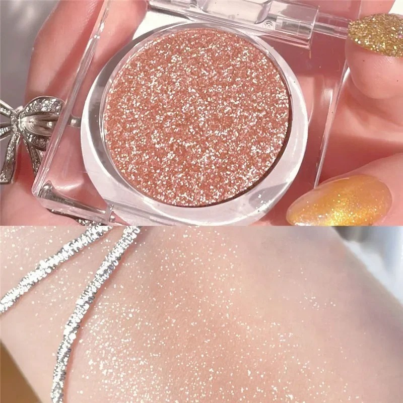 Phấn Mắt Trang Điểm Lâu Trôi Không Thấm Nước Lấp Lánh / Phấn Mắt acrylic Đơn Sắc / Bảng Phấn Mắt Kim Cương mini Trong Suốt Vỏ Sò Lấp Lánh Bắt Sáng