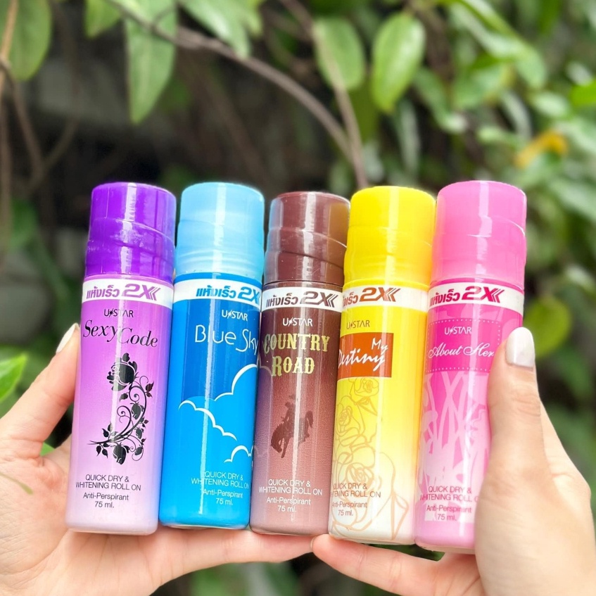 Lăn Nách 2x Ustar 75ml Thái Lan - Khử Mùi, Giảm Mồ Hôi, Làm Trắng, Giảm Thâm - ATM Mart