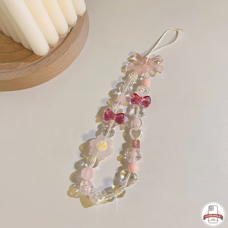 Dây Đeo Điện Thoại Đính Hạt Nhiều Màu Sắc Dễ Thương Phong Cách Hàn Quốc