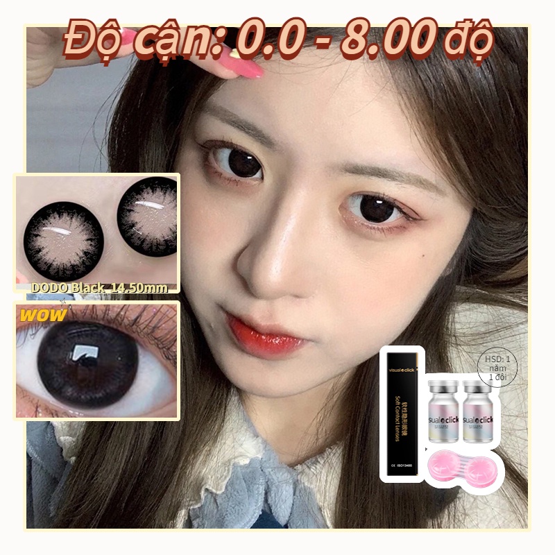 1 Cặp Kính Áp Tròng Cho dodo black / idol 1 Đen