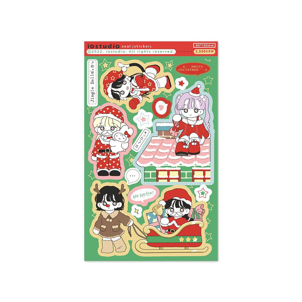 Nhãn Dán Trang Trí Giáng Sinh Họa Tiết Hoạt Hình Dễ Thương