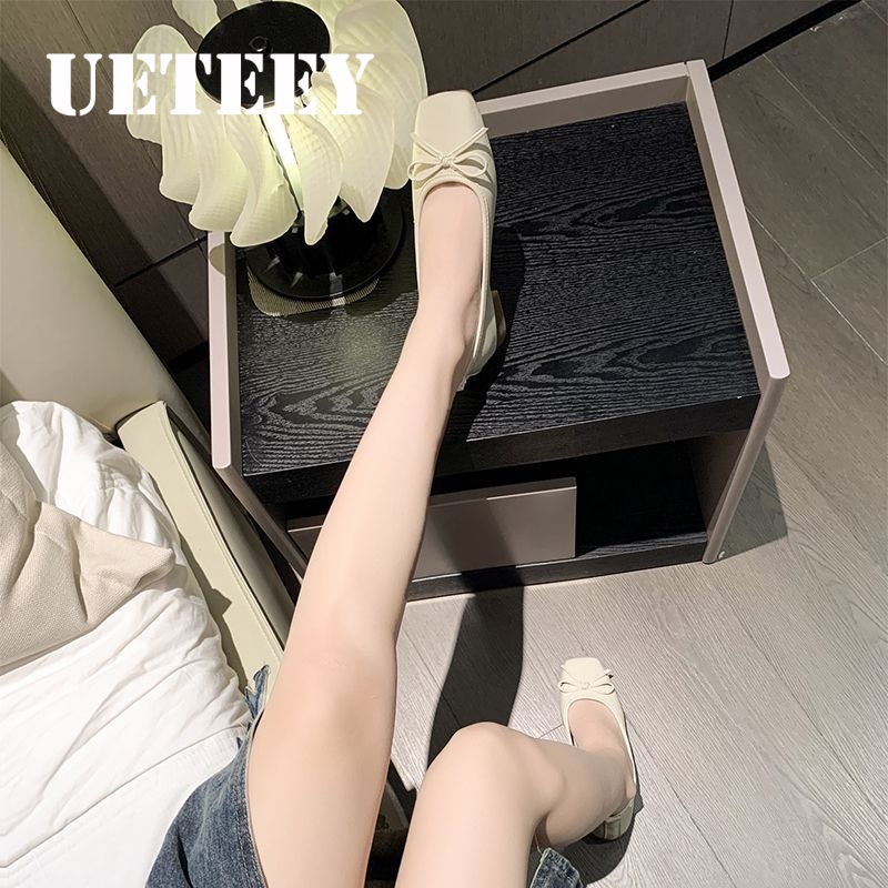 UETEEY  giày búp bê Mary Jane Lolita Đế da mềm đế êm thời trang Nhẹ nhàng Tự tin Siêu nhẹ Thanh lịch Đế chống sốc FLF23C03TC 49Z231207