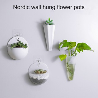 Chậu hoa thủy canh vườn nhà cây chậu treo tường chậu cây chậu mới treo bình treo ikebana câu chuyện hoa ấm hoa
