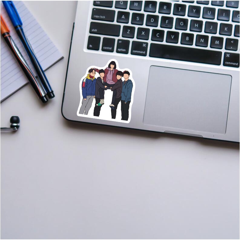 Bộ 50 Miếng Dán Trang Trí Mũ Bảo Hiểm / Bút Chì Chống Thấm Nước Họa Tiết graffiti Duraglossworld 1988 8