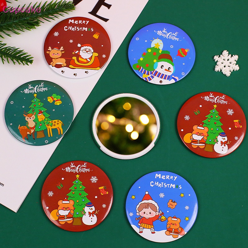 1 Gương Trang Điểm mini Bỏ Túi Hình Ông Già Noel / Người Tuyết Sáng Tạo Cho Nữ / Trẻ Em / Quà Tặng Tiệc Tùng erw