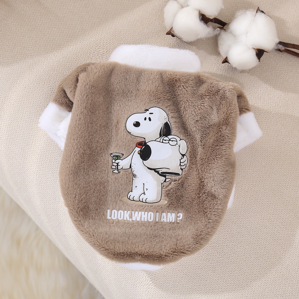 Áo hoodie Giữ Ấm In Họa Tiết Chó snoopy Dễ Thương Thời Trang Thu Đông Cho Thú Cưng