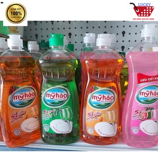 Nước rửa chén Mỹ Hảo 750g Tinh Chất chanh và gừng, hương bưởi Đậm đặc gấp 5 lần