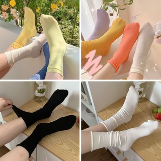 Vớ Mỏng Màu Trơn Thời Trang Mùa Hè Mát Mẻ Dành Cho Nữ
