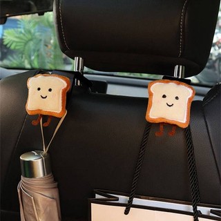 Car Invisible Hook Car Cute Bread Hanging Items Hook Paste Car Hanging Items Front Seat Storage OqzI