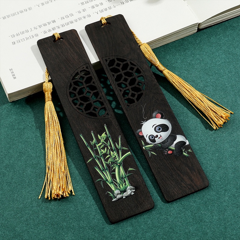 Userw Phụ Kiện Kẹp Giấy Kim Loại Hình Gấu Trúc Đánh Dấu Sách Dễ Thương Cho Học Sinh / Văn Phòng