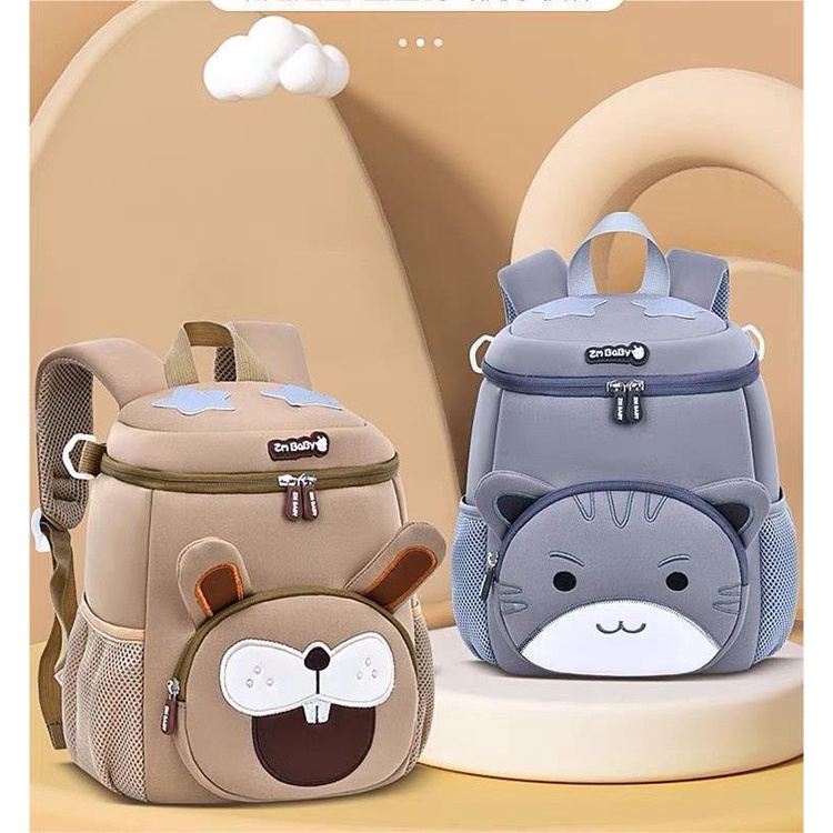 Ba lô mẫu giáo trẻ em Ba lô sư tử nhỏ dễ thương 1-5 tuổi bé trai bé gái hoạt hình túi xô chống thấm nước ba lô sức chứa lớn