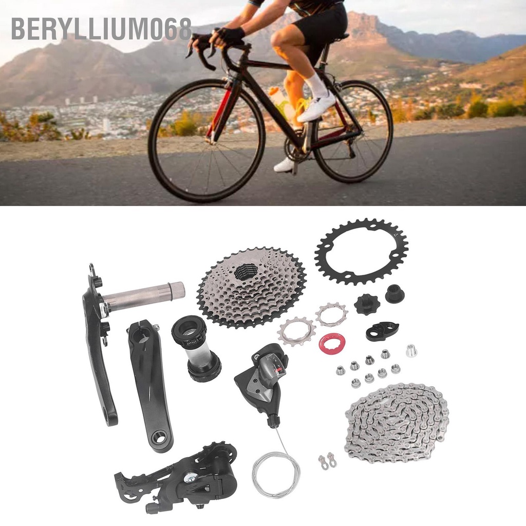 Beryllium068 10 Tốc Độ Groupset 11 Đến 40T Bánh Đà Dưới Chân Đế Phía Trước Sau Derailleur Dây Xích Chống Rỉ Sét Xe Đạp Răng Chuyển Dịch bộ Phụ Kiện