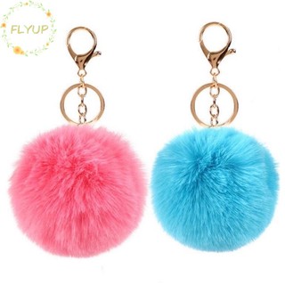 Móc khóa cục bông lông mềm 8cm dễ thương dành cho nữ