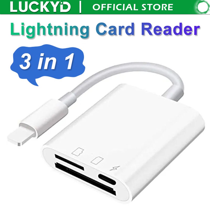 Đầu Đọc Thẻ Nhớ tf / sd 2 Trong 1 otg Cổng lightning Chuyên Dụng Cho ipad / iphone 14pro max 13 12 11 xs xr 8 7plus Sxc sdhc micro sd