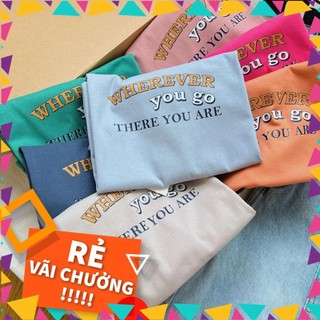 Áo thun form rộng 3158 mẫu "WHEREVER" áo thun unisex nam nữ