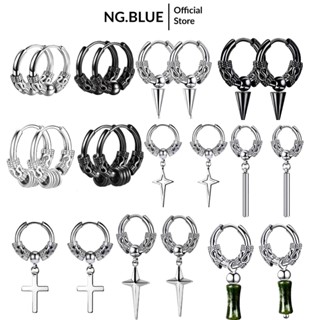 Khuyên tai bông tai nam nữ tròn xỏ lỗ hipster bạc hình rồng ngôi sao thép titan không gỉ đẹp cá tính sang chảnh phụ kiện