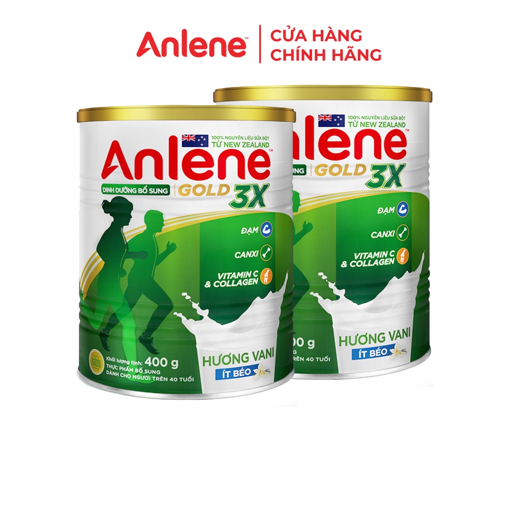 Combo 2 lon Sữa bột Anlene Gold Movepro 400g/lon