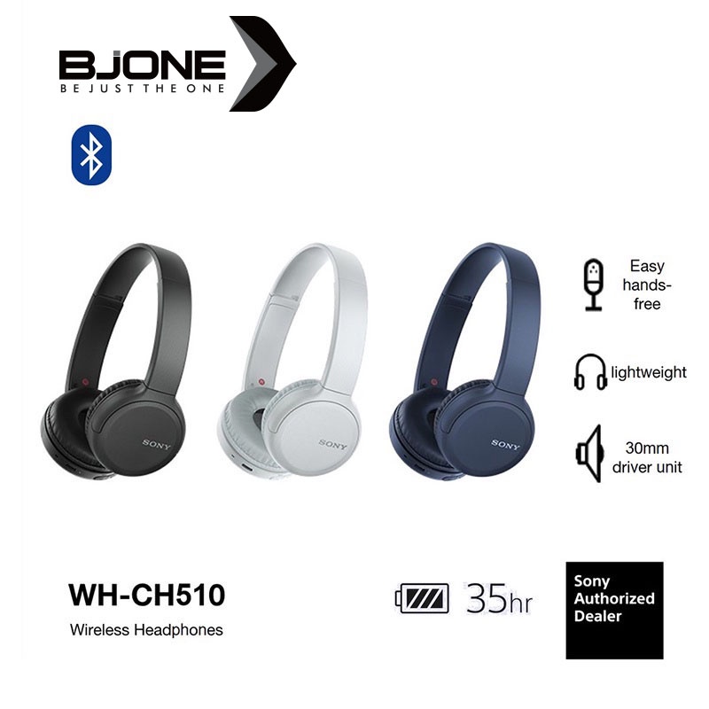 Tai nghe Bluetooth BJONE Tai nghe không dây Sony WH-CH510 Tai nghe thể thao âm thanh nổi chất lượng cao Tai nghe giảm tiếng ồn có Mic