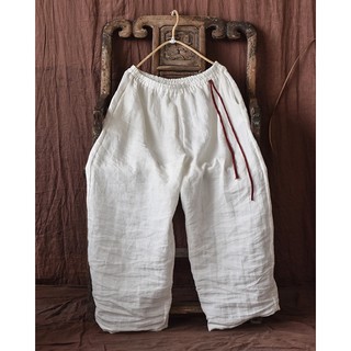 Quần baggy linen ống rộng thời trang xuân thu 4038