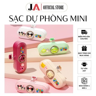 Sạc Dự Phòng Mini Disney Không Dây Dễ Thương Pin 5000mAh Tích Hợp Sạc Nhanh Có Màn Hình Hiển Thị Pin (JA OFFICIAL)