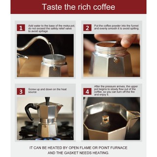BJPKPK Bình Pha Cà Phê Espresso Siêu Tốc Moka Pot 150/300ml
