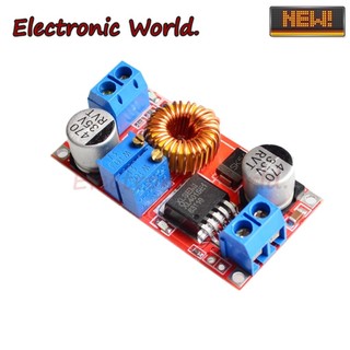 021 bảng mạch hạ áp nguồn sạc pin lithium 5a dc sang dc cc cv có đèn led xl4015 5a