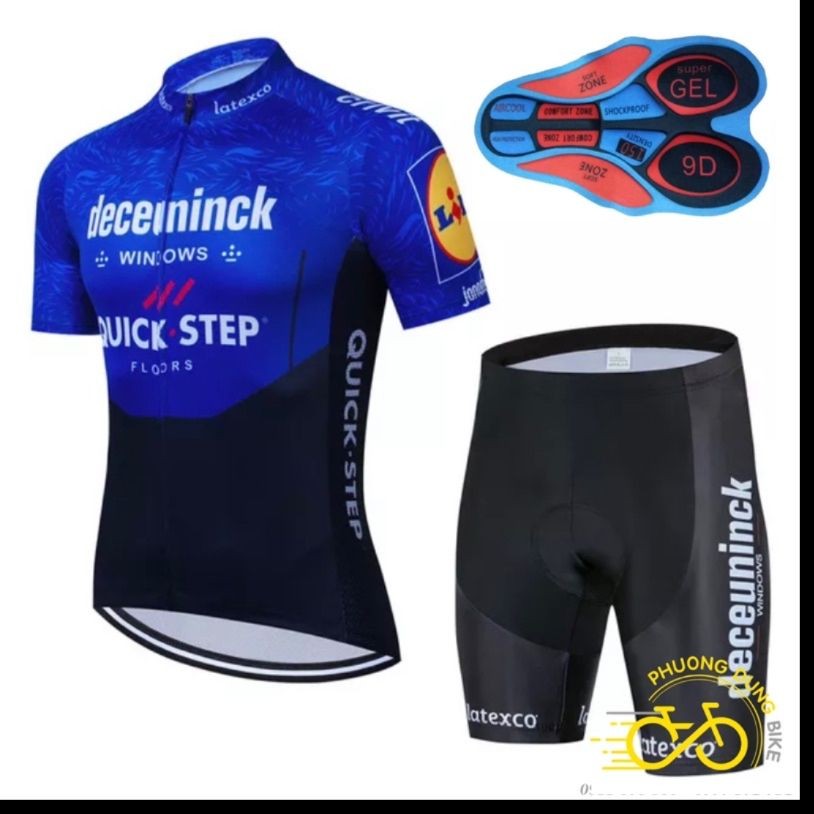 Bộ quần áo thể thao đi xe đạp DECEUNINCK - Màu Xanh Dương