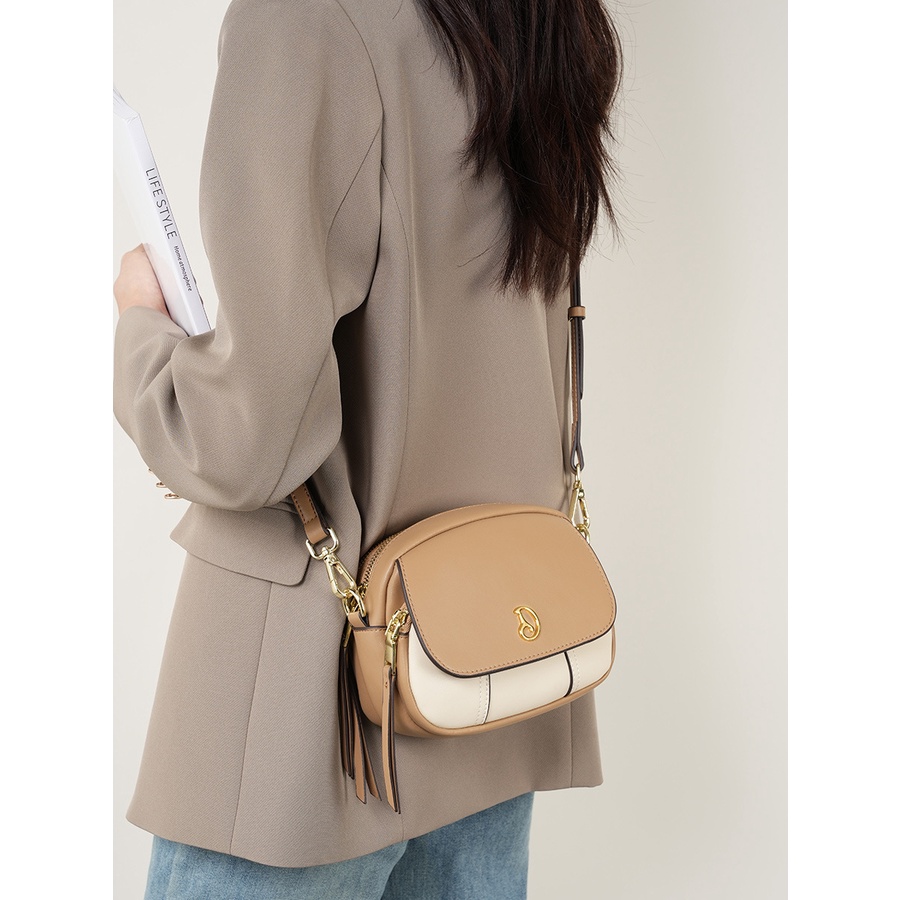 Túi Đeo Chéo mini Bằng Da Bò Thật Thời Trang Mùa Hè Cho Nữ