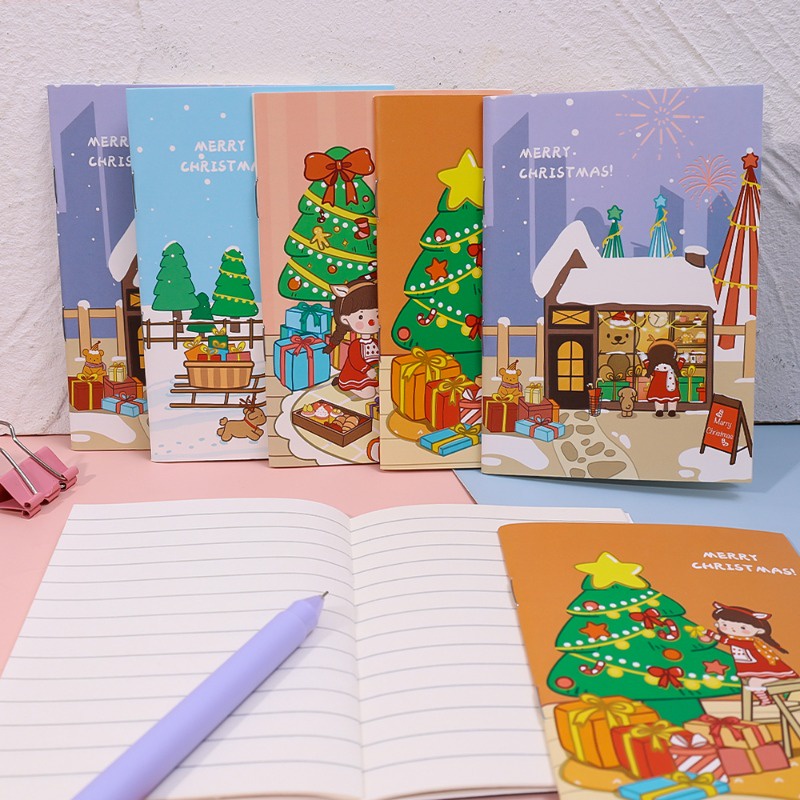 Dễ Thương Sổ Tay mini Mềm Mại Họa Tiết Giáng Sinh / Hoạt Hình