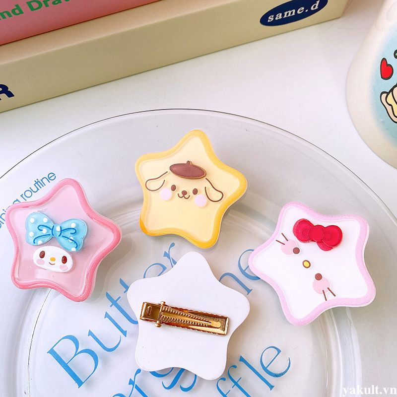 🎀 yakult 🎀Kẹp tóc ngôi sao hoạt hình mới dễ thương sanrio girl bangs kẹp phụ kiện tóc trẻ em