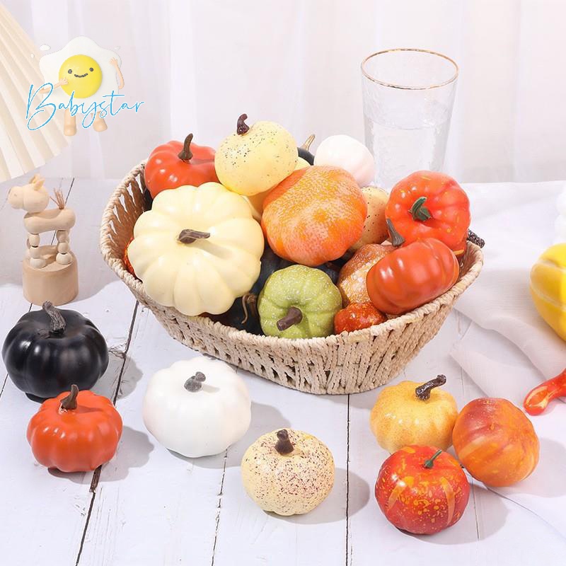 Trái Bí Ngô Giả mini Trang Trí halloween Mới