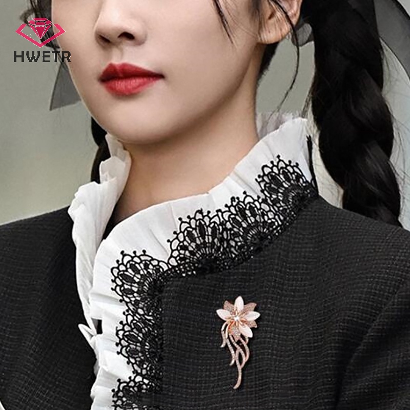 Trâm Cài Áo Hình Cây Hoa Đá opal Thời Trang Mới