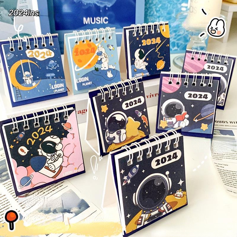 Lịch Để Bàn 2023-2024 mini Họa Tiết Hoạt Hình Dễ Thương
