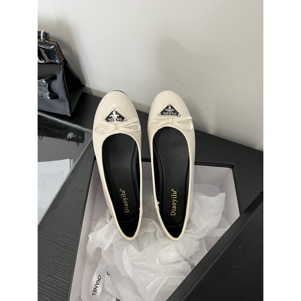 GiàY BúP Bê HìNh Tam GiáC ThắT Nơ Xinh XắN