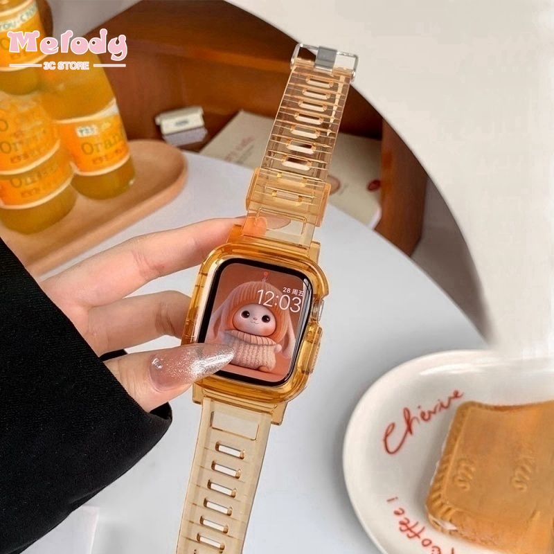 Dây Đeo Trong Suốt Cho Đồng Hồ Thông Minh iwatch 45 / 44 / 42 / 41 / 40 / 38mm series 8 / 7 / 6 / 5 / se / 4 / 3