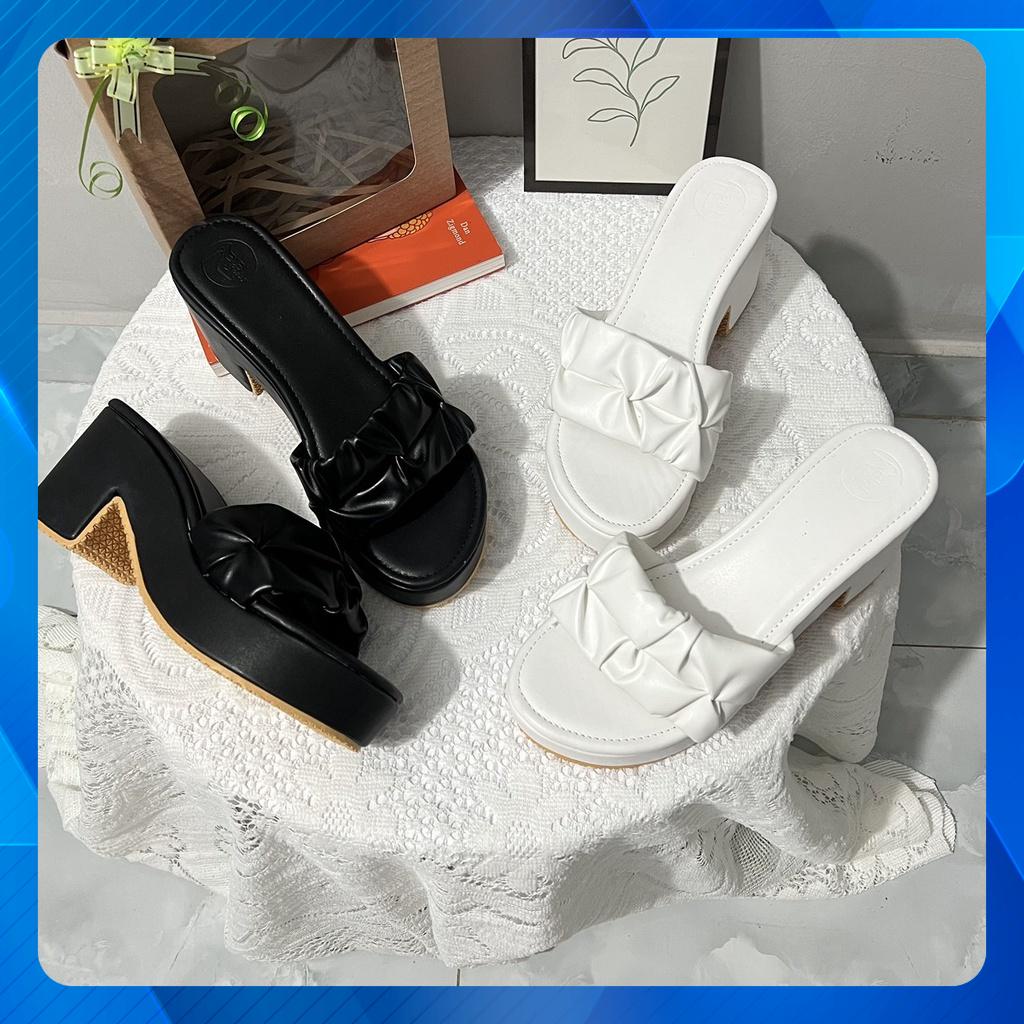 Dép bánh mì gót bảng quai nhúng cao 6 cm size 40-44