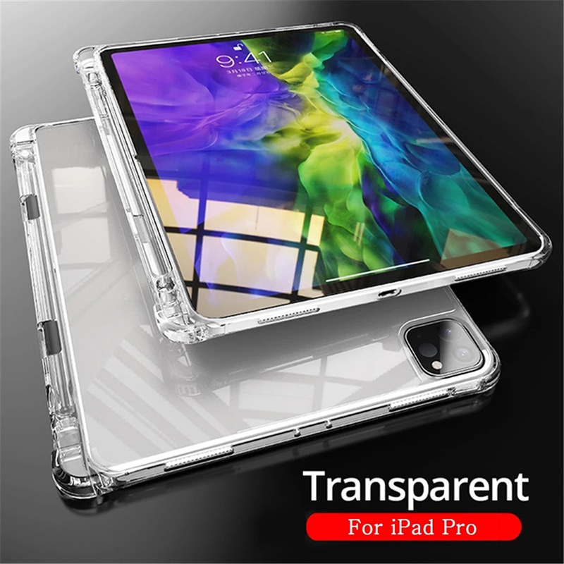 Trong Suốt Ốp Máy Tính Bảng silicone Mềm Chống Sốc Cho apple ipad pro 11 2018 2020 2021 air 5 4 10.2 10.5 9.7 2017 2018 mini 6 5 4