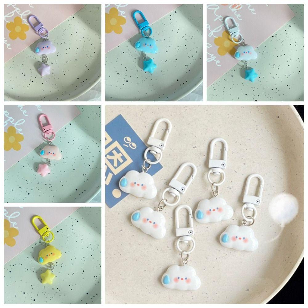 Daron1 Móc Khóa Hình Đám Mây Ngôi Sao Đám Mây Ngôi Sao Đám Mây Hoạt Hình Dễ Thương Ốp