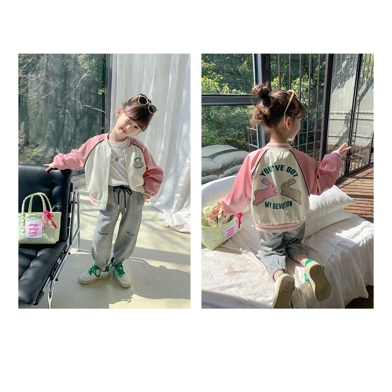 Áo Khoác Bóng Chày Thời Trang Mới 2023 Dành Cho Bé Gái