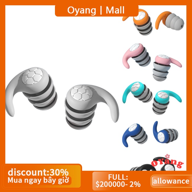 Oyang Nút Bịt Tai Bằng Silicon Chống Nước Thoải Mái Có Thể Tái Sử Dụng Dùng Khi Đi Bơi / Lướt Sóng / Ngủ
