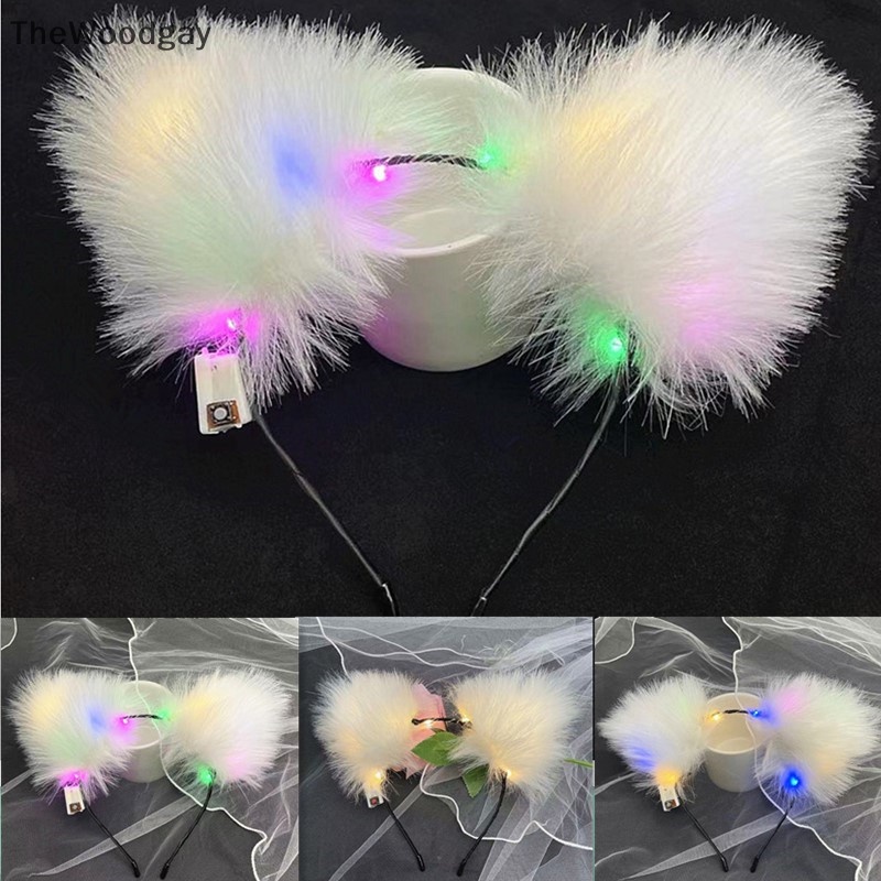 Băng Đô Tai Cáo Dễ Thương Có Đèn Dùng Hóa Trang Tiệc halloween