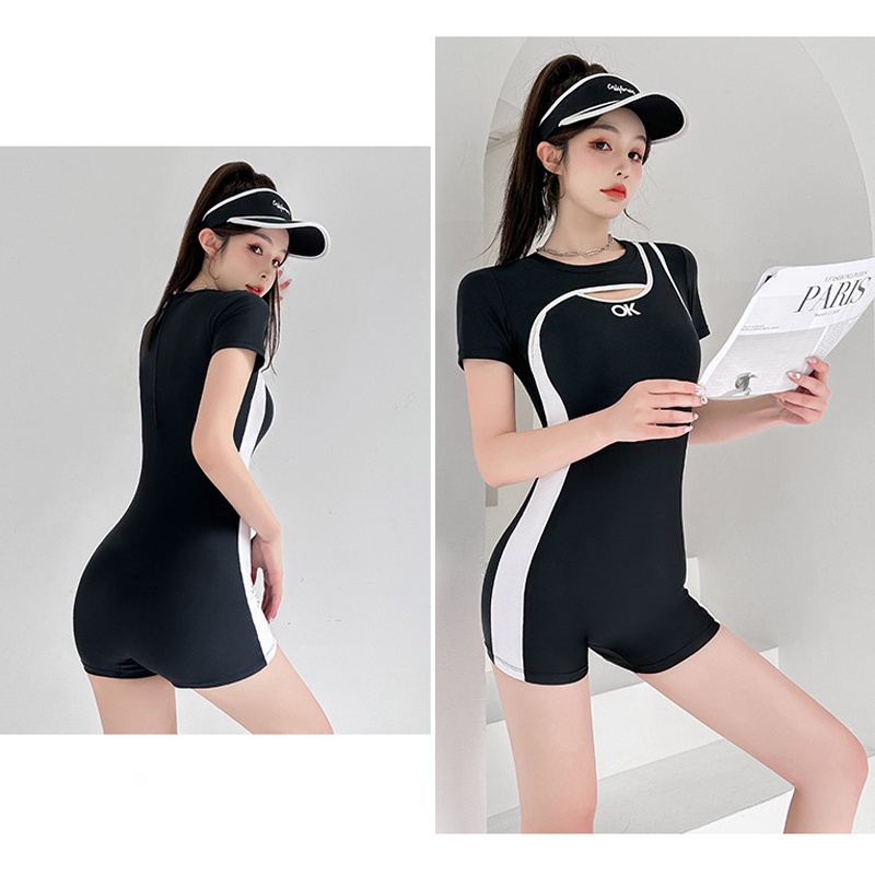Đồ bơi nữ, liền thân tay ngắn kèm chân váy chất vải mềm mại và co giãn có size từ 44kg đến 62kg